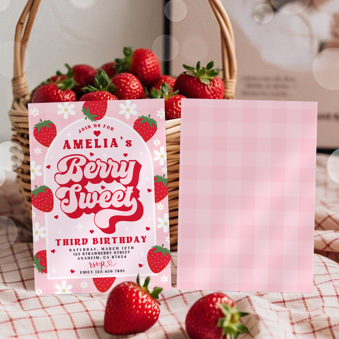 Berry Sweet Birthday Party Invitation
