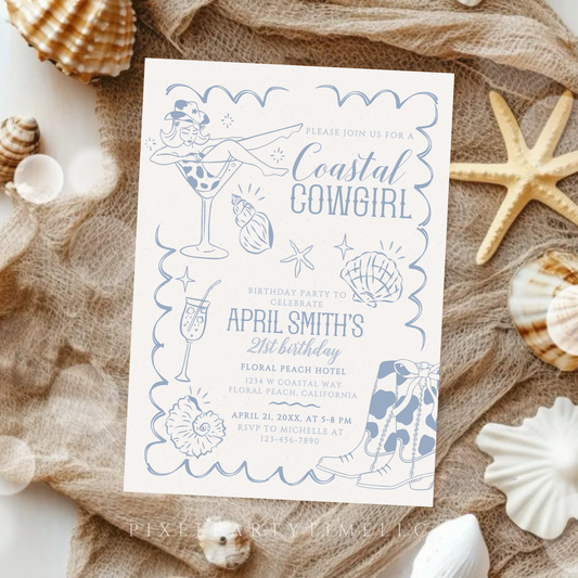 Coastal Cowgirl Invitation