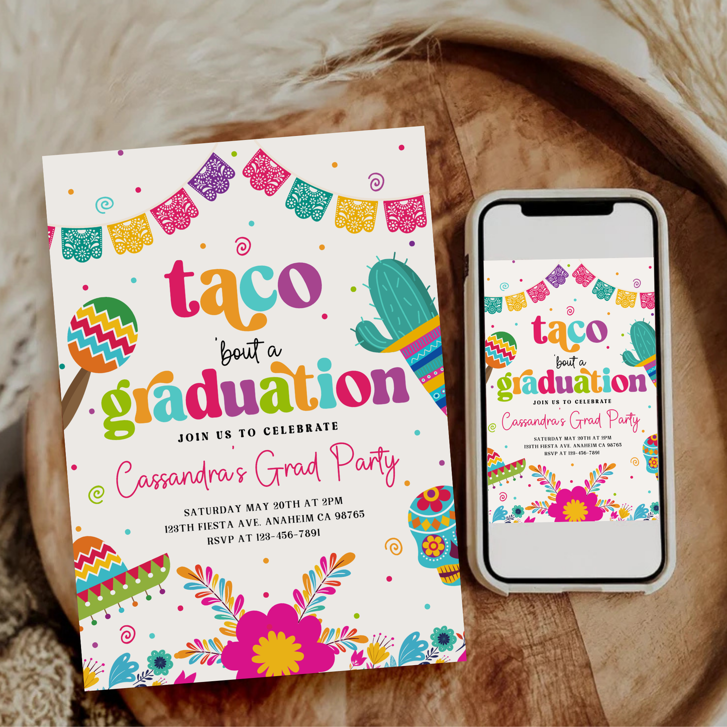 Taco Bout Graduation Party Invitation