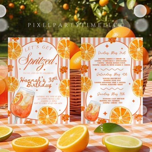 Aperol Spritz Birthday Invitation
