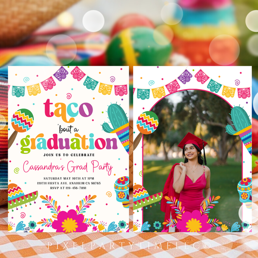 Taco Bout Graduation Party Invitation